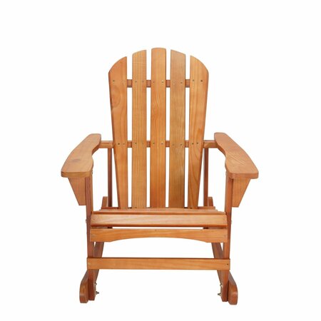 Moootto Adirondack Rocking Chair Solid Wood Outdoor Furniture for Patio, Backyard, Garden TBZOSW2008WNSW